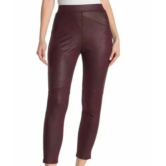Free People Pull On Vegan Suede Like Legging Burgundy Skinny Pant, Size 29 - Picture 4 of 14